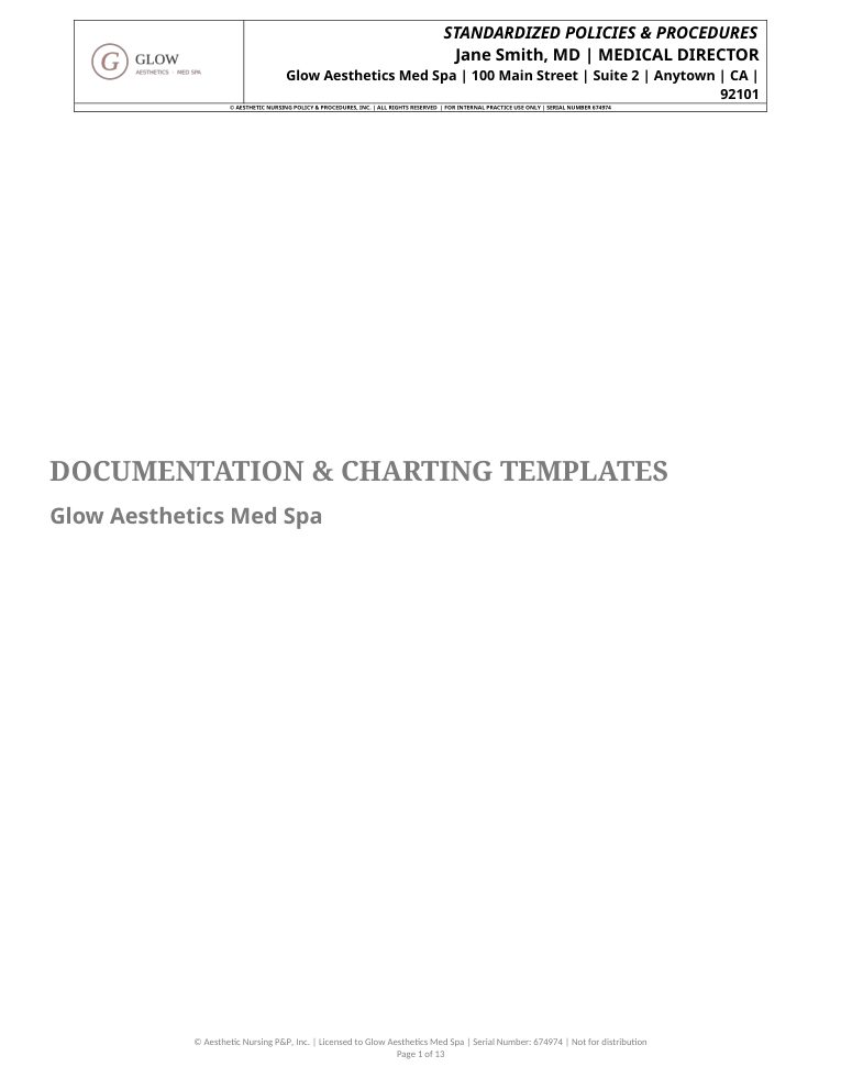Documentation and Charting Templates add-on cover with practice header
